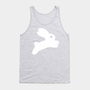 Jumping White Bunny Tank Top